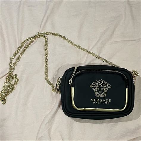 versace parfums bag black|free Versace bag with perfume.